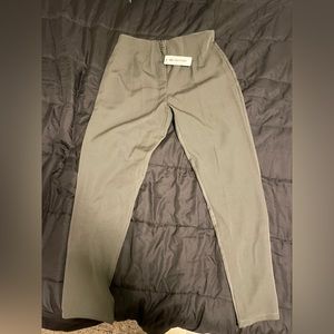 ISAWITFIRST KHAKI CIGARETTE TROUSERS US 6